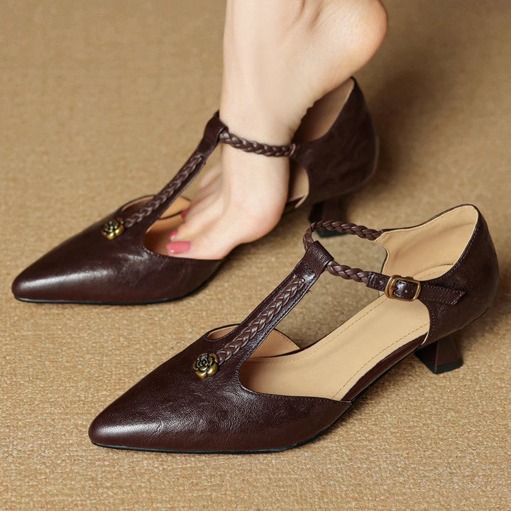 VANESSA MAE GENUINE LEATHER HEELS