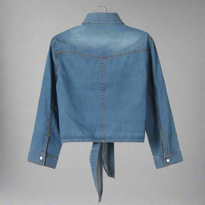AVERY TIE-KNOT DENIM SHIRT