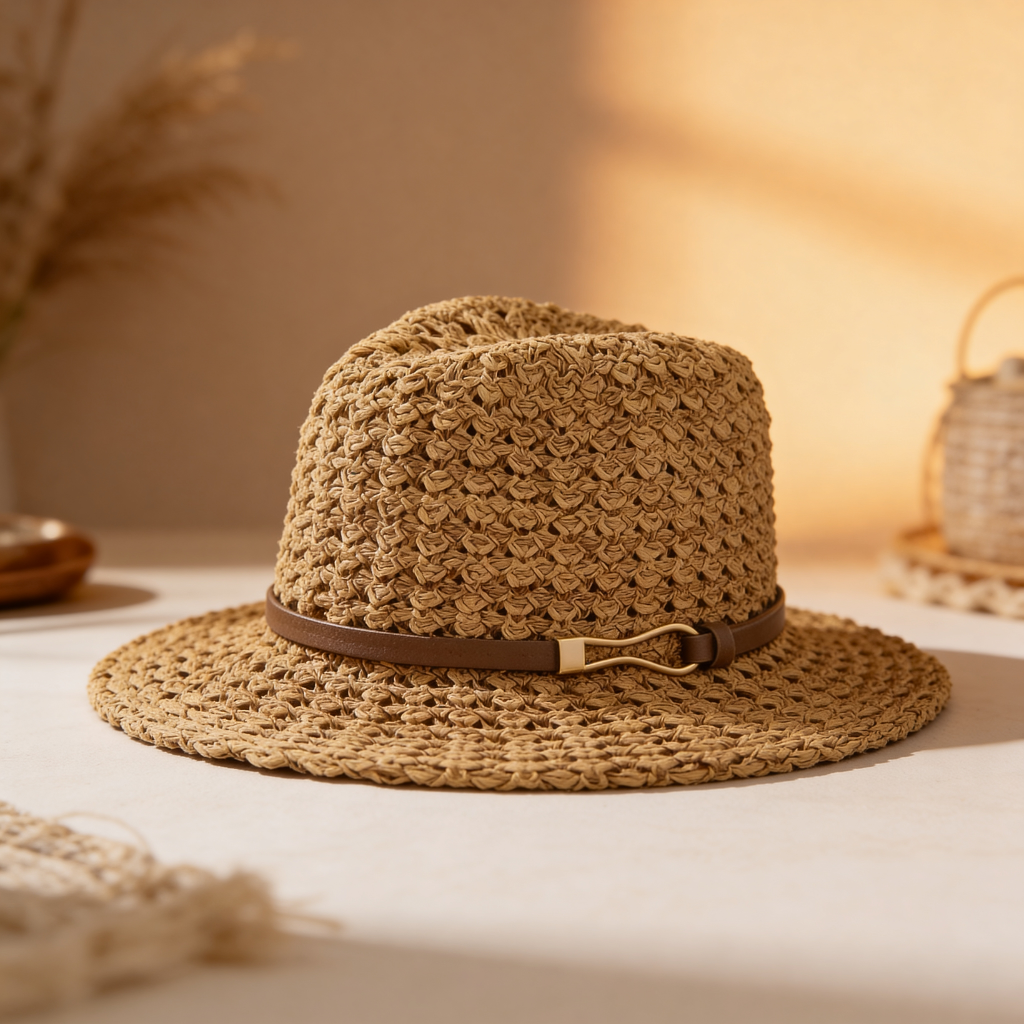 RAYA BELLE WOVEN FEDORA