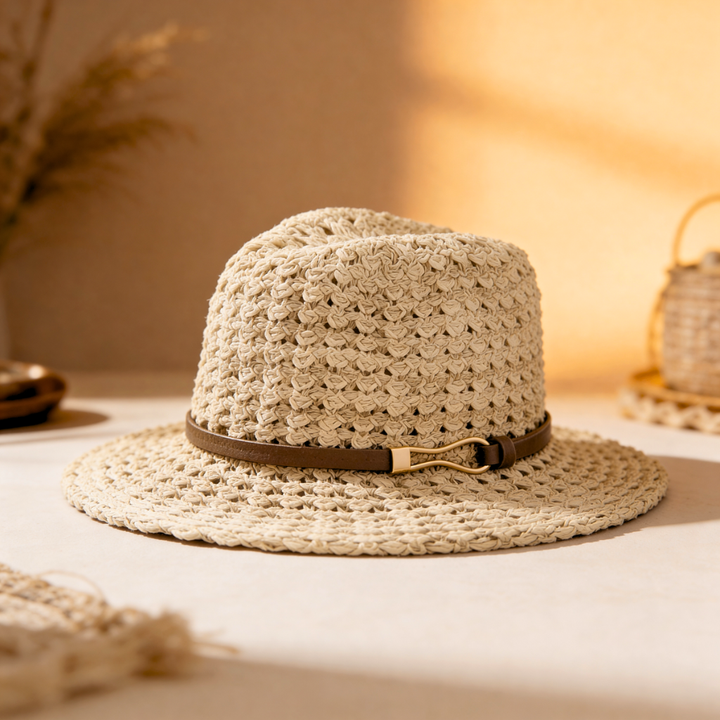 RAYA BELLE WOVEN FEDORA