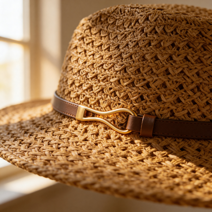 RAYA BELLE WOVEN FEDORA