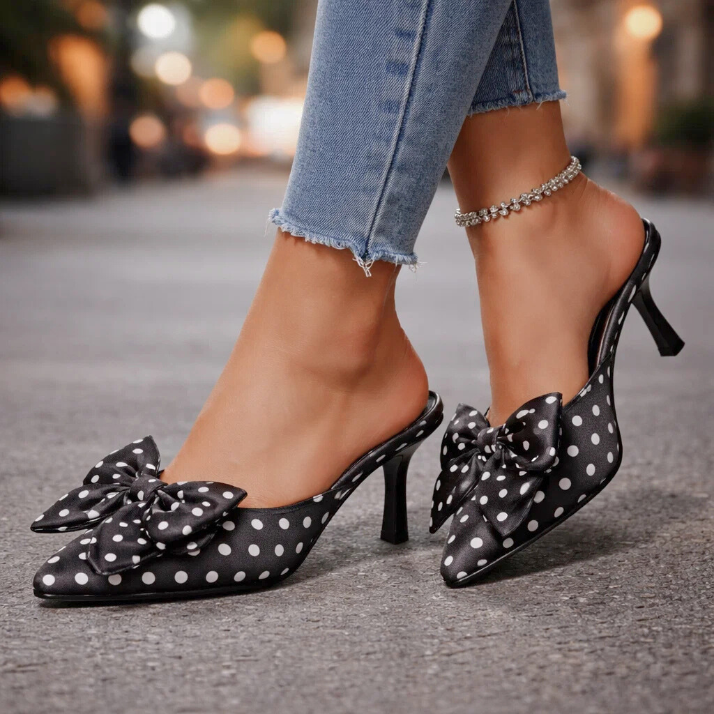 VIVIENNE POLKA-BOW HEELS