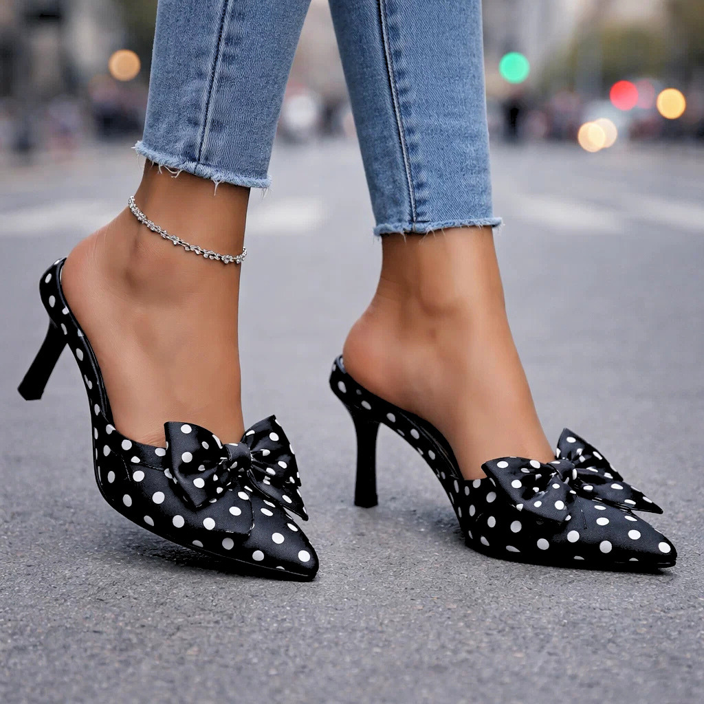 VIVIENNE POLKA-BOW HEELS