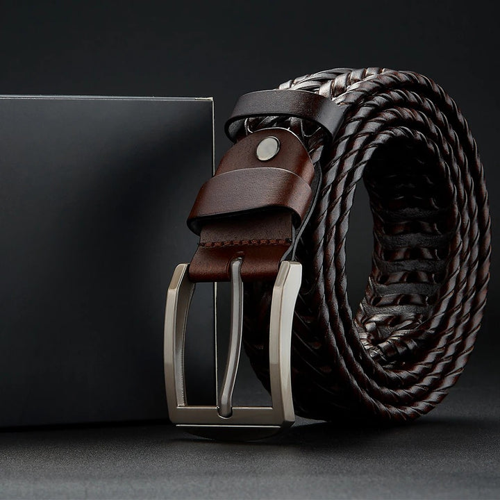 DAKOTA COWHIDE BRAIDED BELT