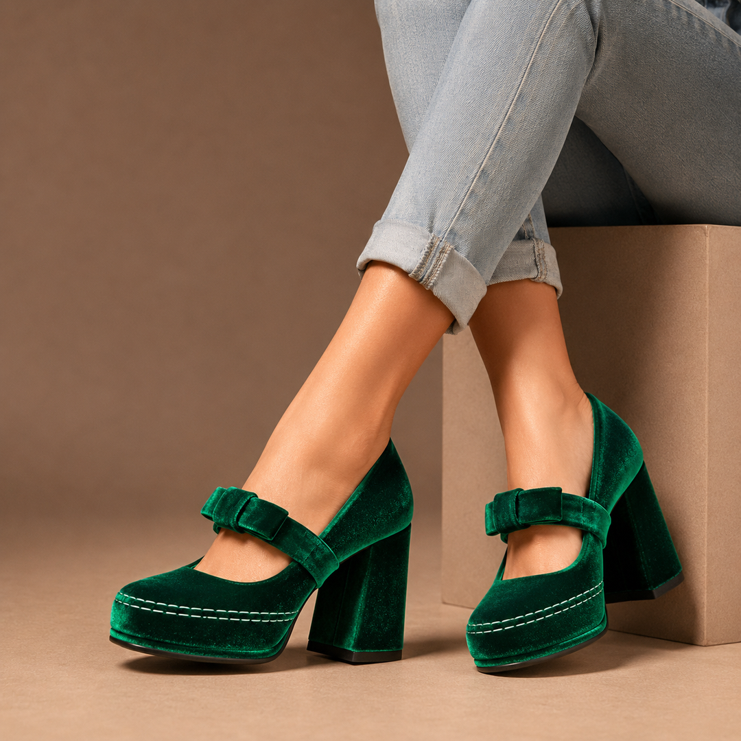 VALENTINA VELVET HEELS
