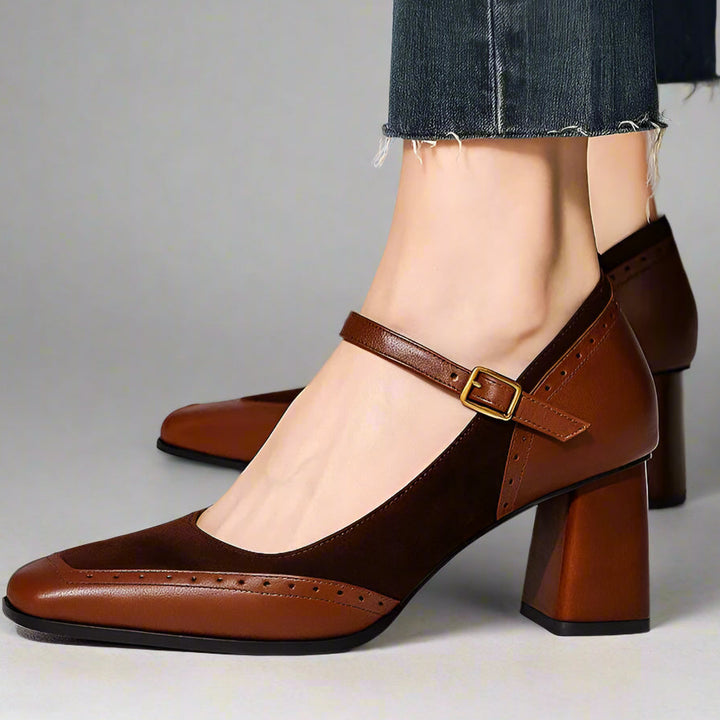 VIVIENNE MARLISE LEATHER HEELS