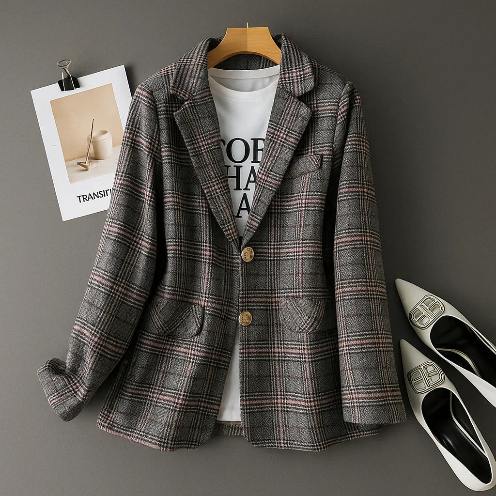 AURORA PLAID BLAZER
