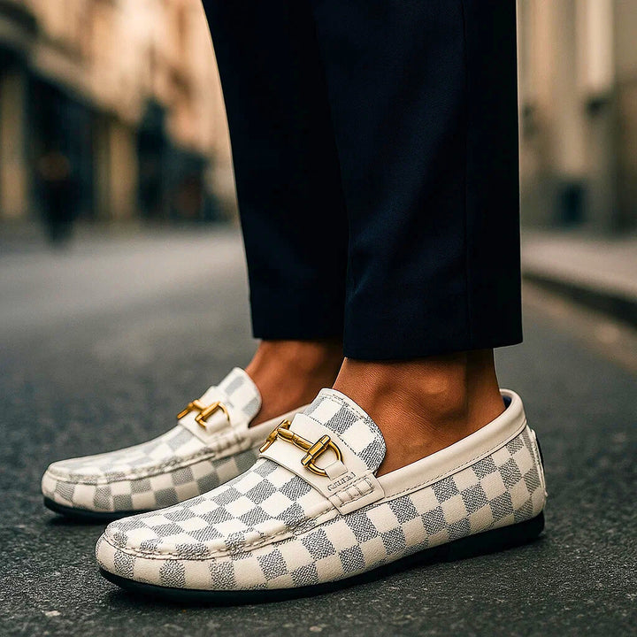 GIANNI RAY CHECK LOAFERS