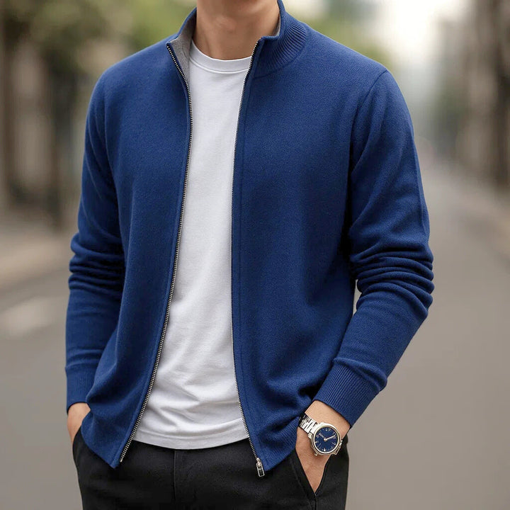 CARMANO CASHMERE ZIP CARDIGAN