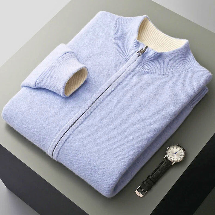 CARMANO CASHMERE ZIP CARDIGAN