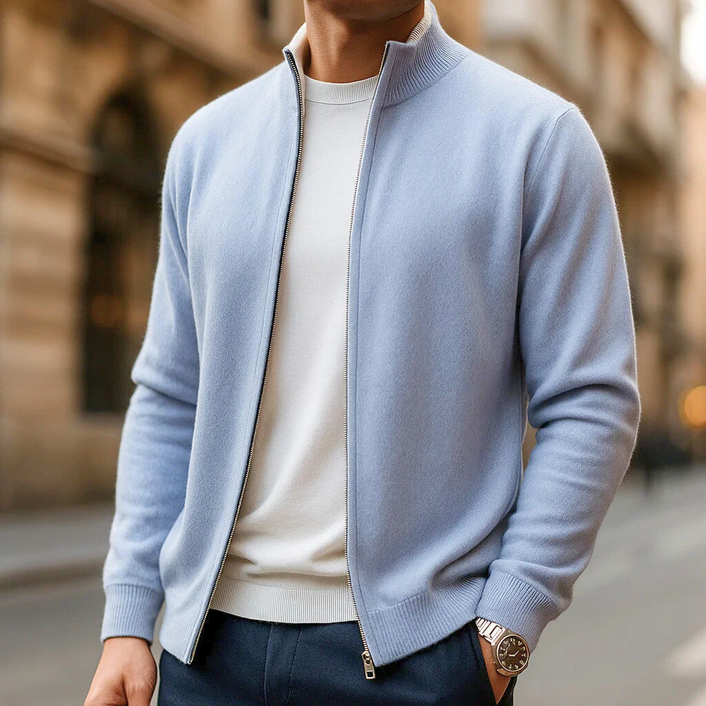 CARMANO CASHMERE ZIP CARDIGAN