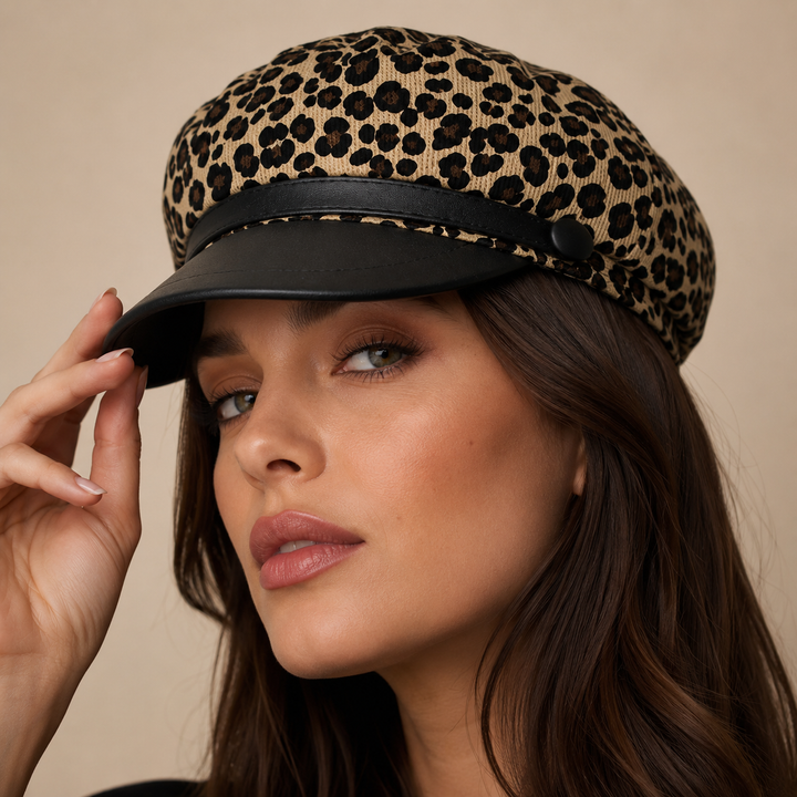 GENEVIEVE LEOPARD CAP