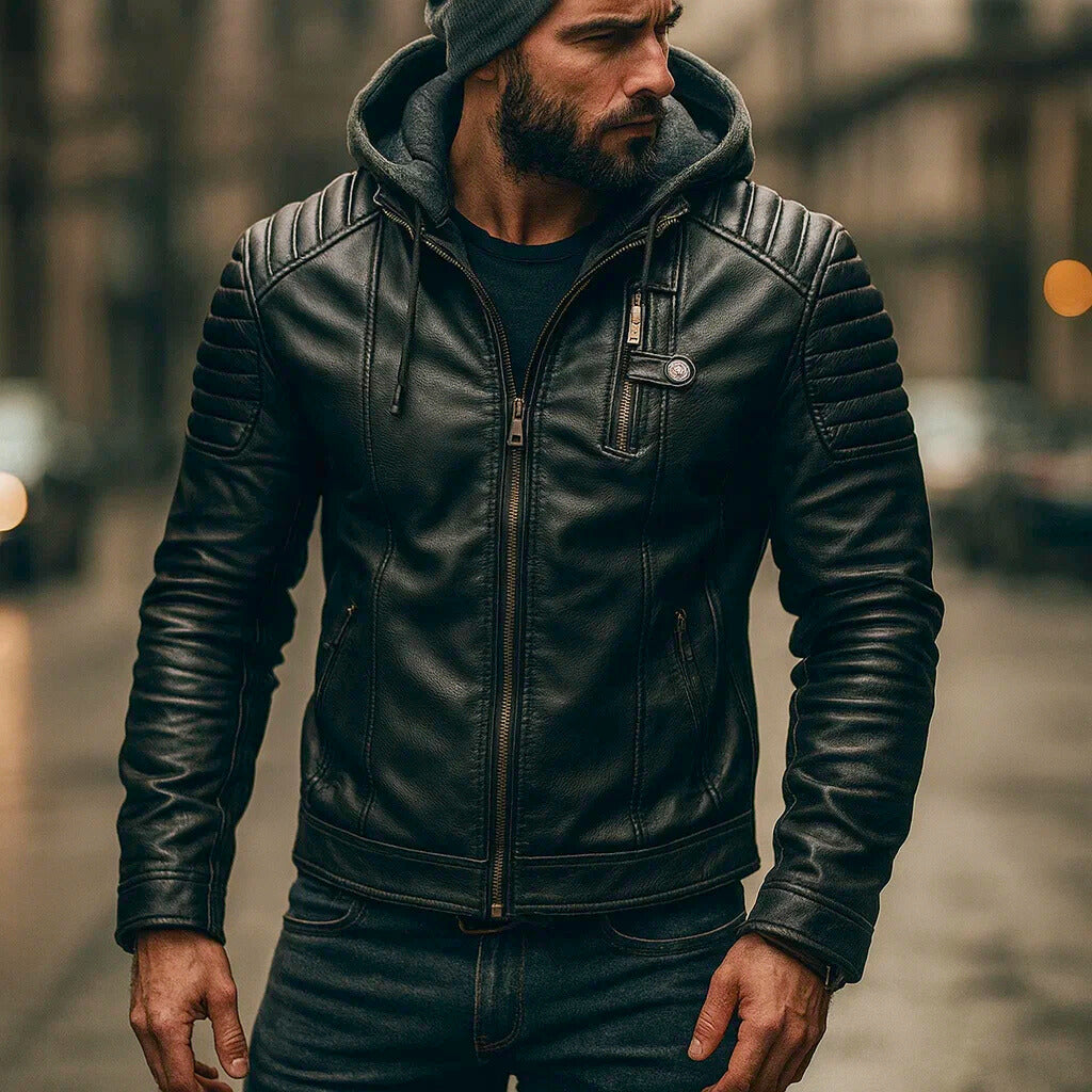 COLT MADDOX LEATHER HOODIE