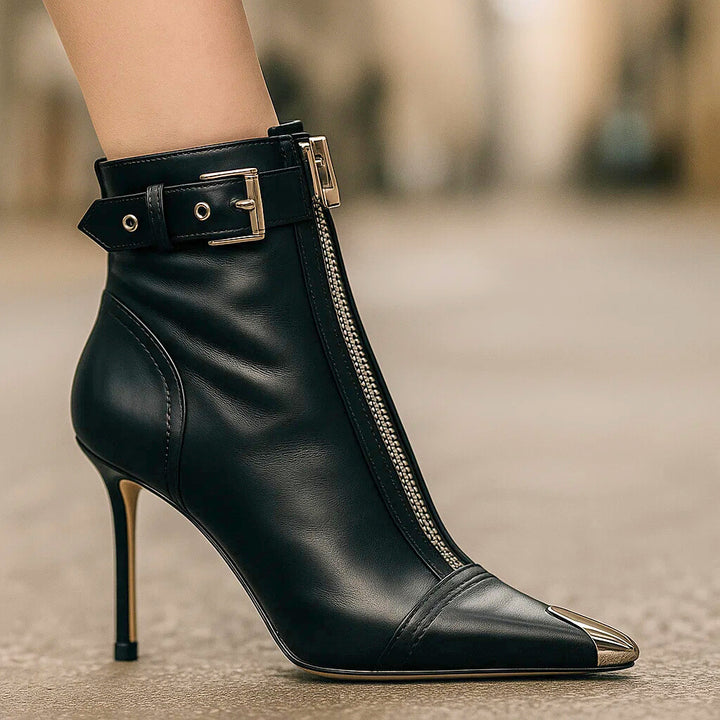 LYLA LEATHER ZIP-BOOTS
