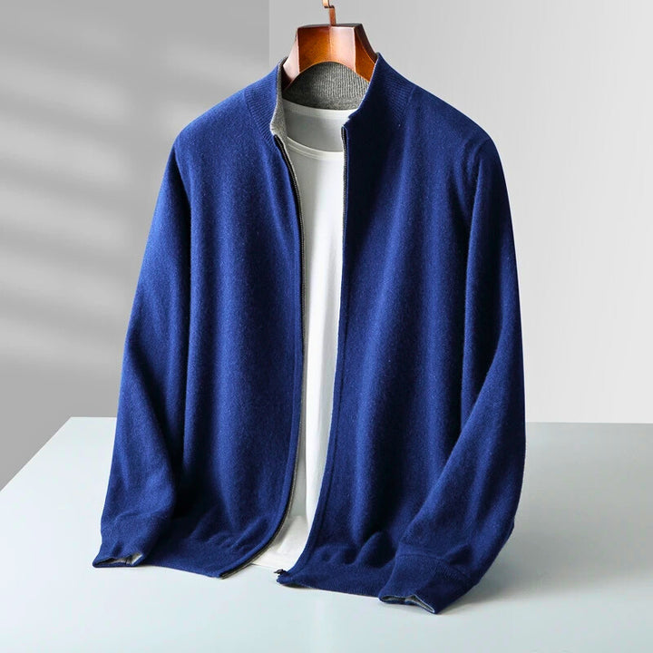 CARMANO CASHMERE ZIP CARDIGAN