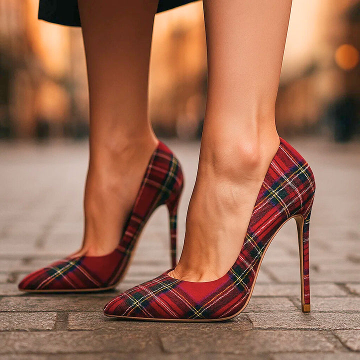 PAISLEY RAE PLAID HEELS