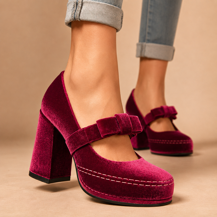 VALENTINA VELVET HEELS