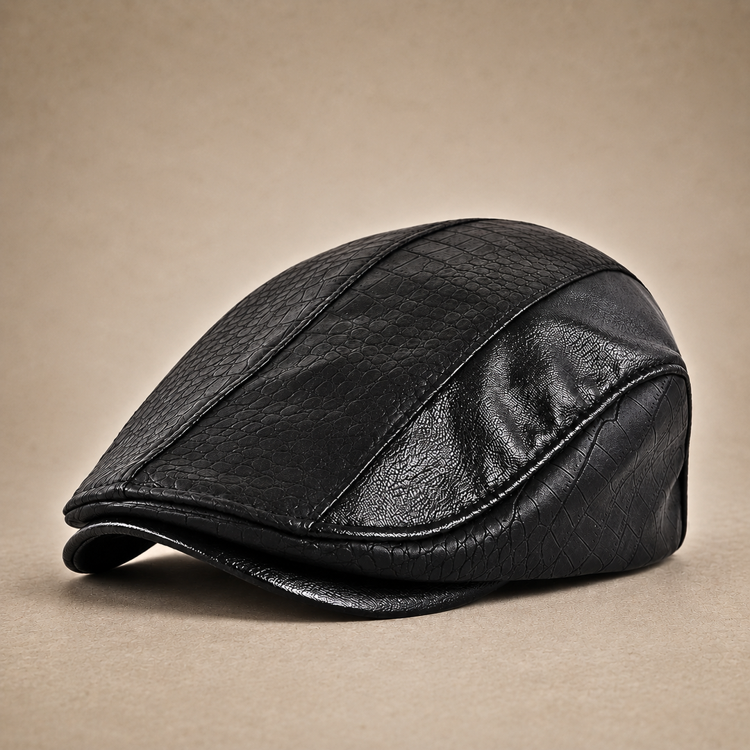 LORENZO LEATHER DRIVING CAP
