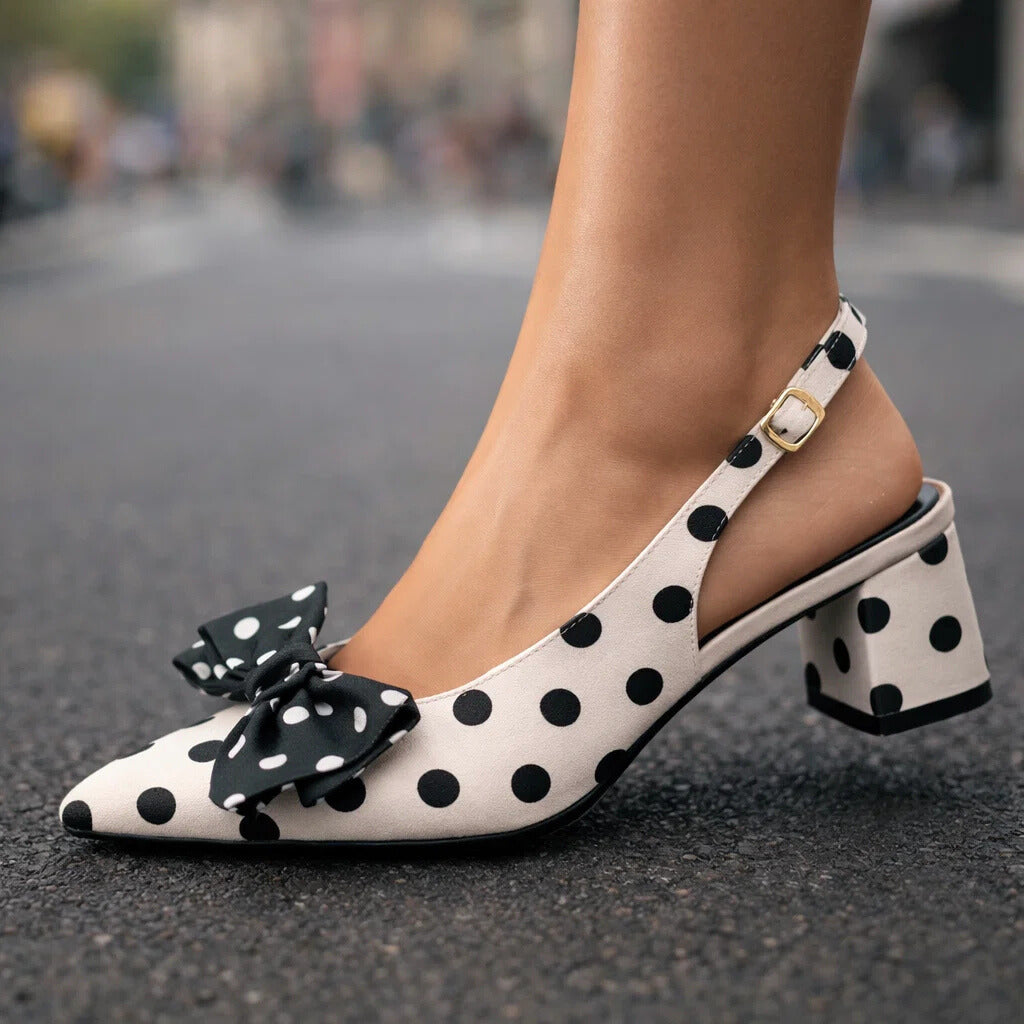 AMARA POLKA-BOW HEELS