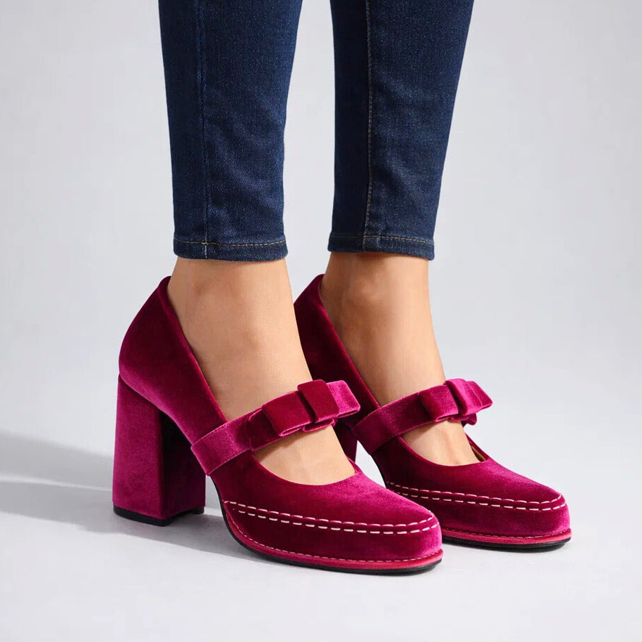 VALENTINA VELVET HEELS