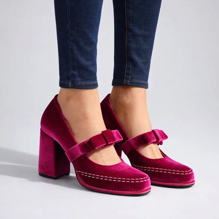 VALENTINA VELVET HEELS