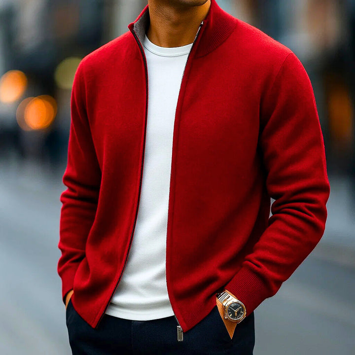 CARMANO CASHMERE ZIP CARDIGAN