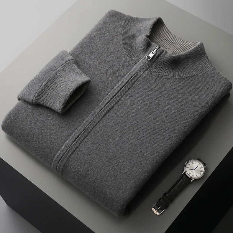 CARMANO CASHMERE ZIP CARDIGAN