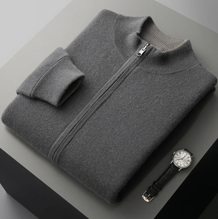 CARMANO CASHMERE ZIP CARDIGAN