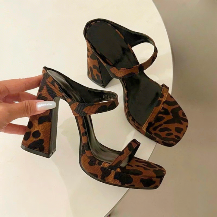 SOFIA STONE PLATFORM SANDALS