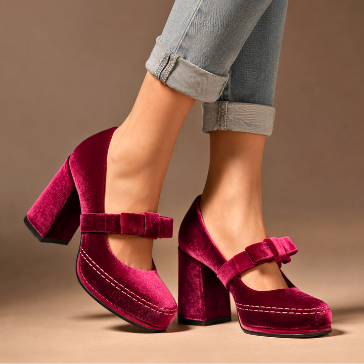VALENTINA VELVET HEELS