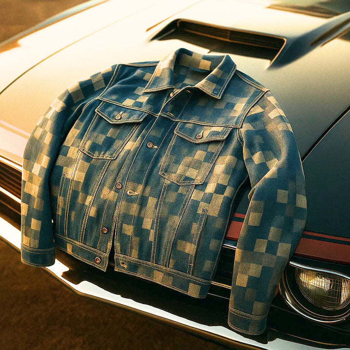 CARL DON MOSAIC DENIM JACKET