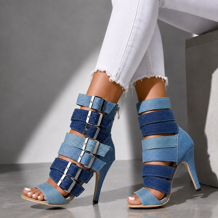MARLENA JADE DENIM HEELS