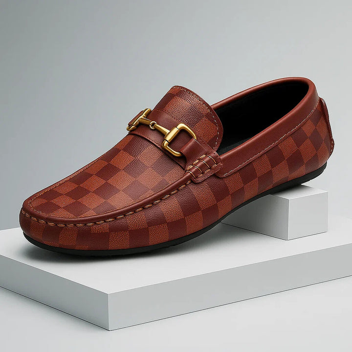 GIANNI RAY CHECK LOAFERS