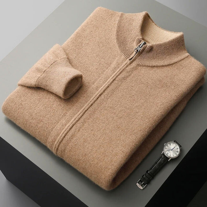 CARMANO CASHMERE ZIP CARDIGAN