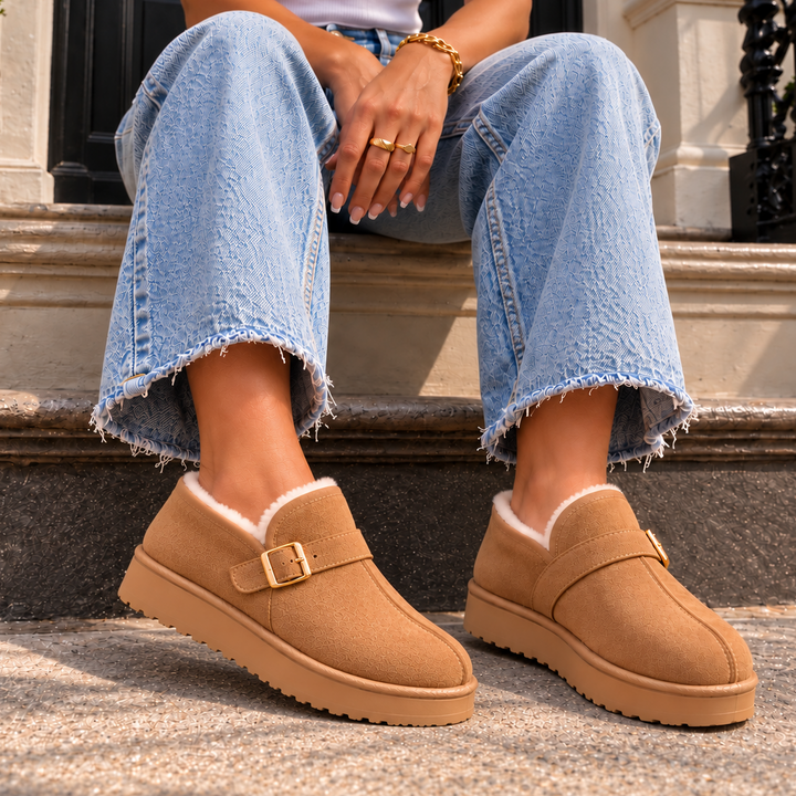 MILA ARDEN SUEDE SLIP-ONS