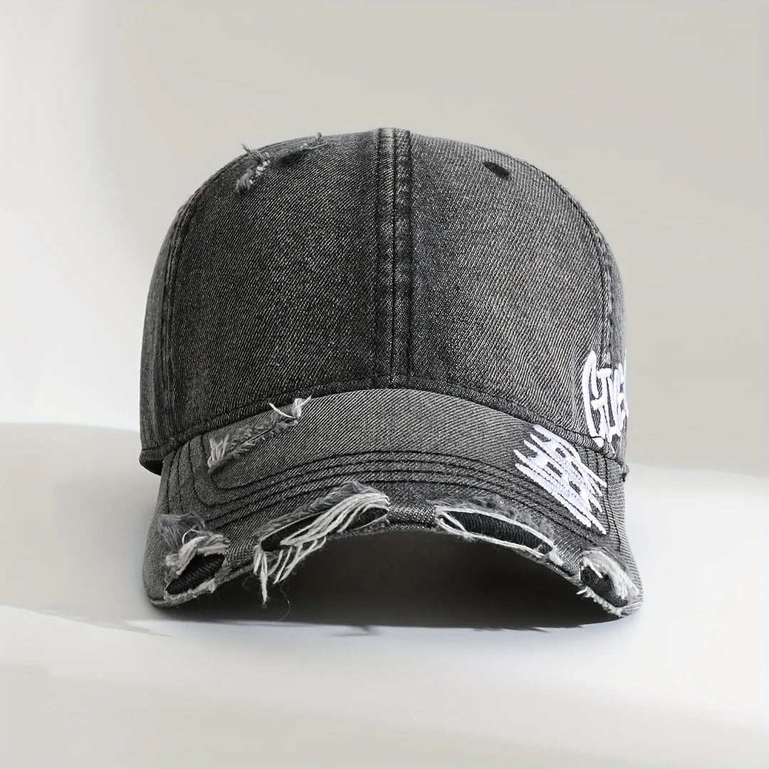 NEVER GIVE UP DENIM CAP