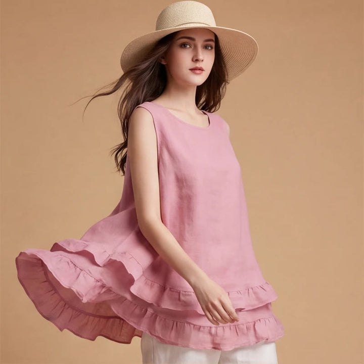 SADIE BELLE LINEN MINI DRESS